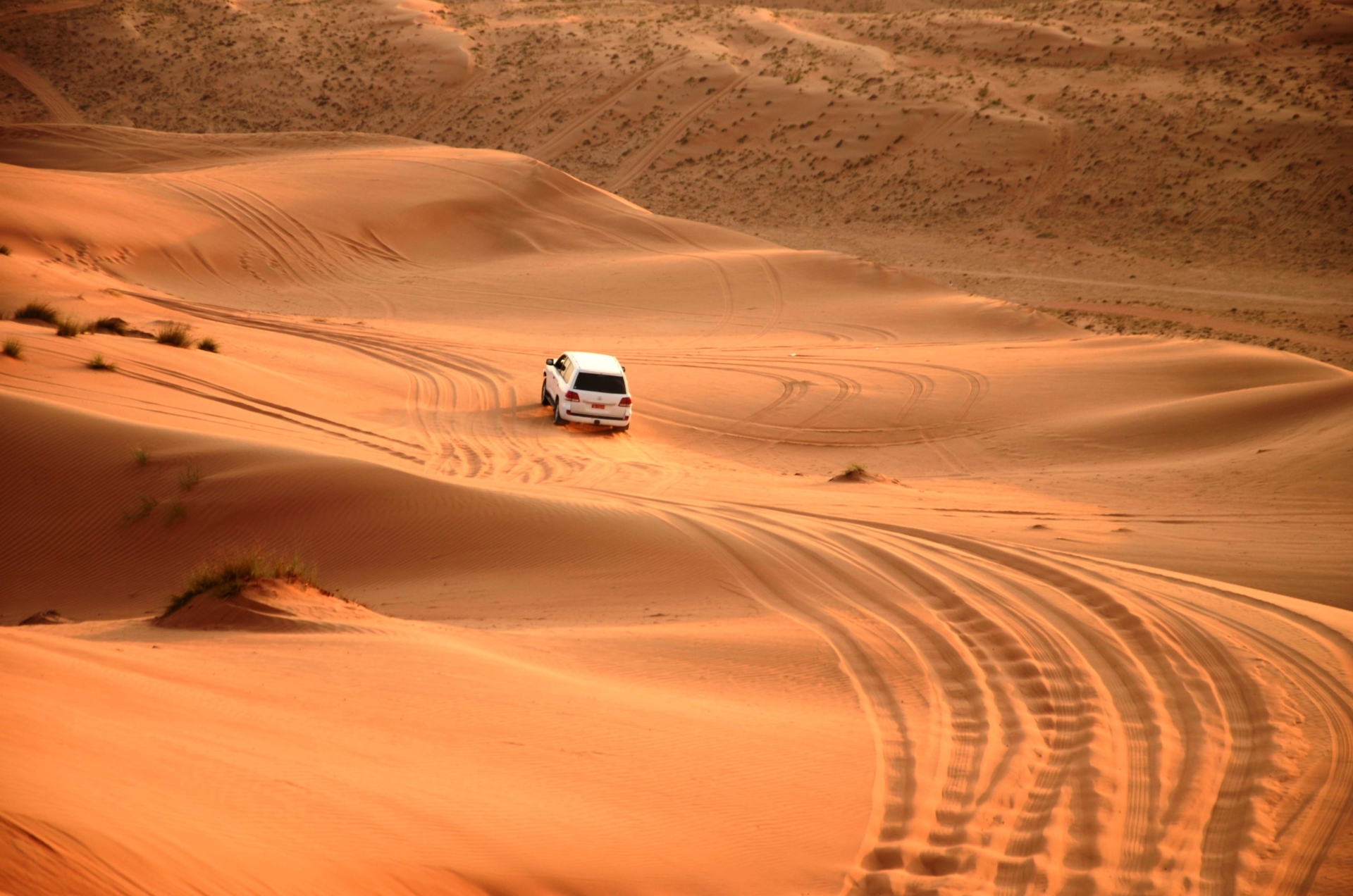 voiture seule dans le désert